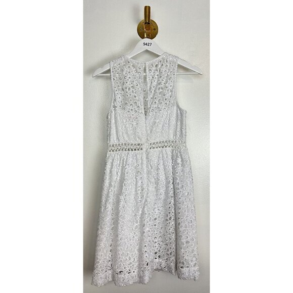 LILLY PULITZER Alivia Eyelet Fit & Flare Dress in White Size US 0 - Picture 8 of 9